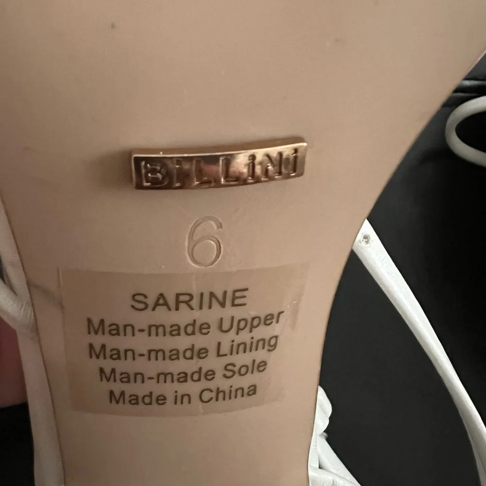 Billini- Sarine Strappy White Sandal size 6 NWOB